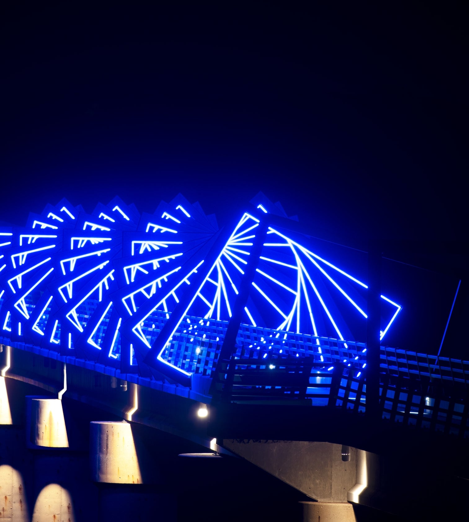 Bridge at night from overlook