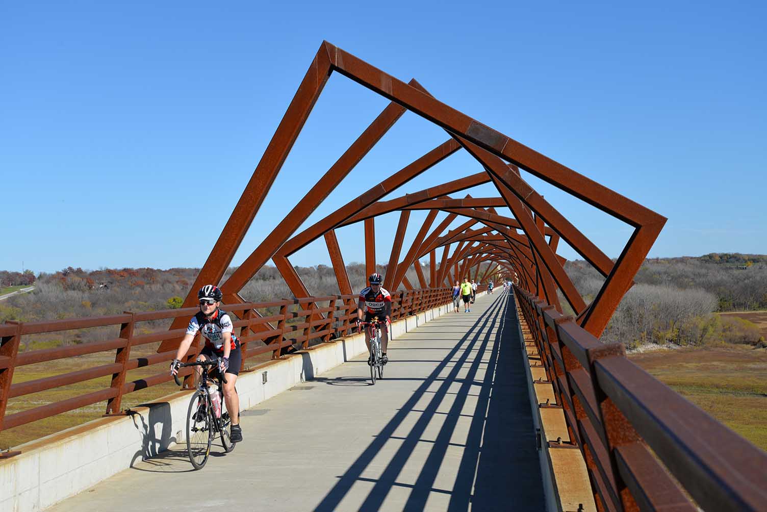 Riders on the bridge